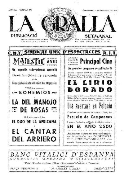 La Gralla, 27/12/1936 [Issue]