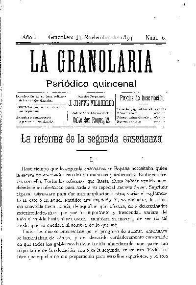 La Granolaria, 11/11/1894 [Issue]