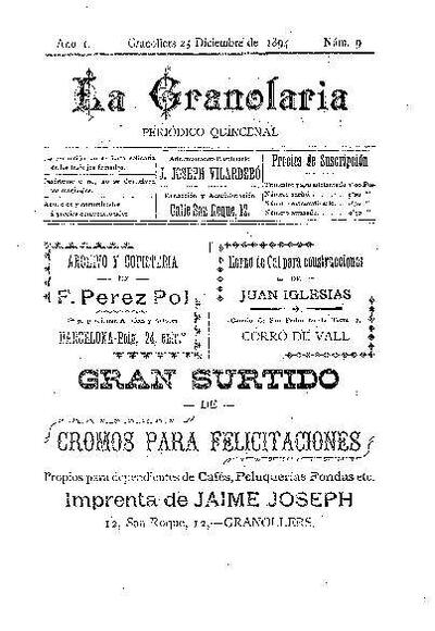 La Granolaria, 25/12/1894 [Issue]