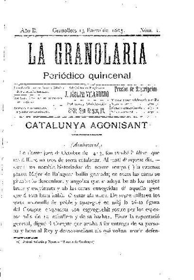 La Granolaria, 13/1/1895 [Issue]