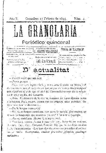 La Granolaria, 17/2/1895 [Issue]
