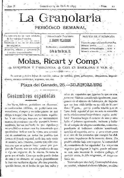 La Granolaria, 14/4/1895 [Issue]