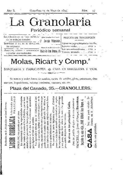 La Granolaria, 19/5/1895 [Issue]