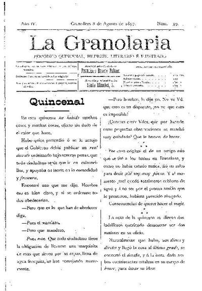 La Granolaria, 8/8/1897 [Issue]