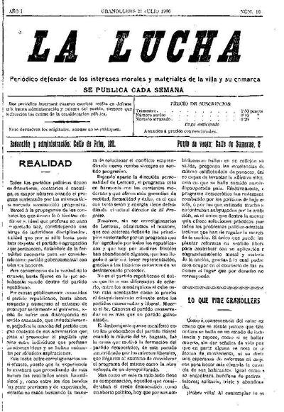 La Lucha, 21/7/1906 [Issue]
