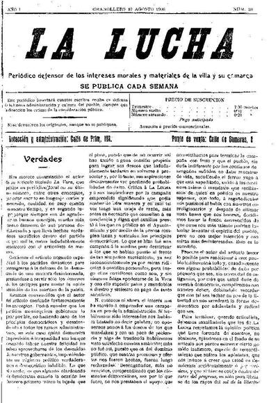 La Lucha, 18/8/1906 [Ejemplar]