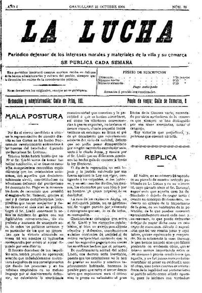 La Lucha, 21/10/1906 [Issue]
