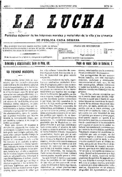 La Lucha, 25/11/1906 [Exemplar]