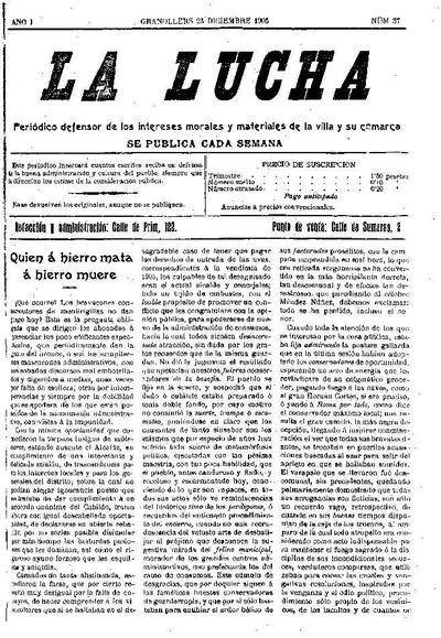 La Lucha, 23/12/1906 [Exemplar]