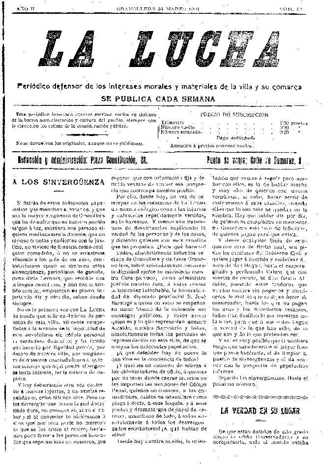 La Lucha, 24/3/1907 [Exemplar]