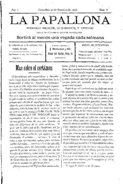 La Papallona, 20/9/1896 [Issue]