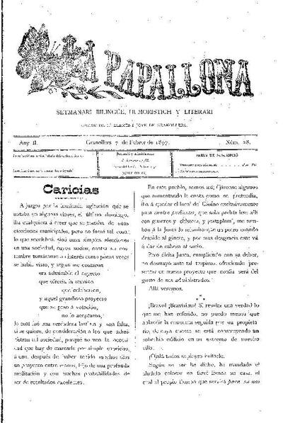 La Papallona, 7/2/1897 [Ejemplar]