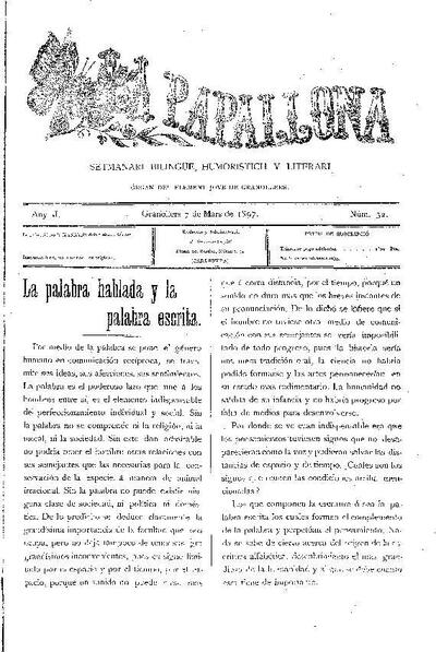 La Papallona, 7/3/1897 [Exemplar]