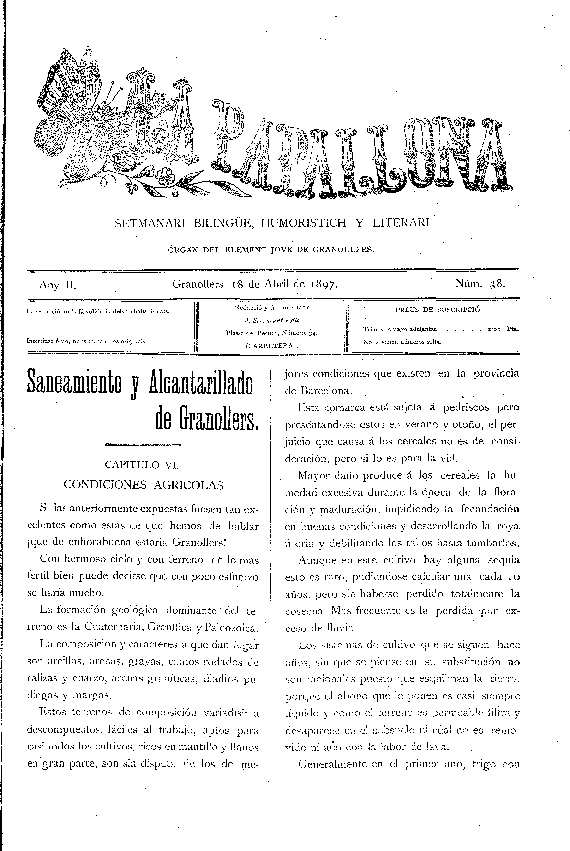 La Papallona, 18/4/1897 [Issue]