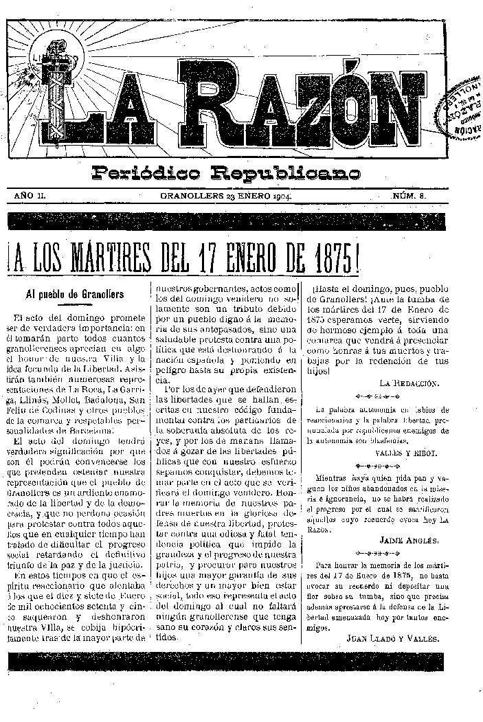 La Razón, 23/1/1904 [Issue]