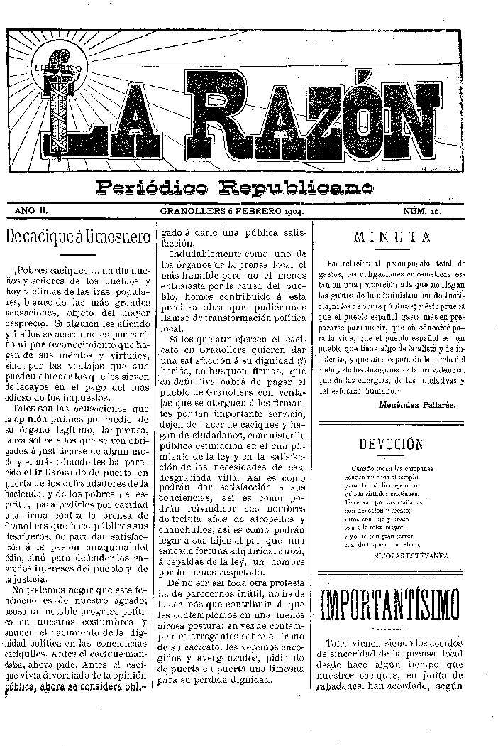 La Razón, 6/2/1904 [Issue]