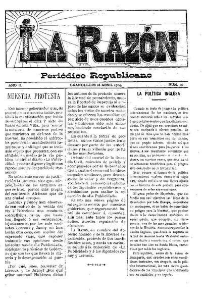 La Razón, 16/4/1904 [Issue]