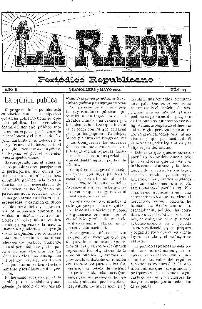 La Razón, 7/5/1904 [Ejemplar]