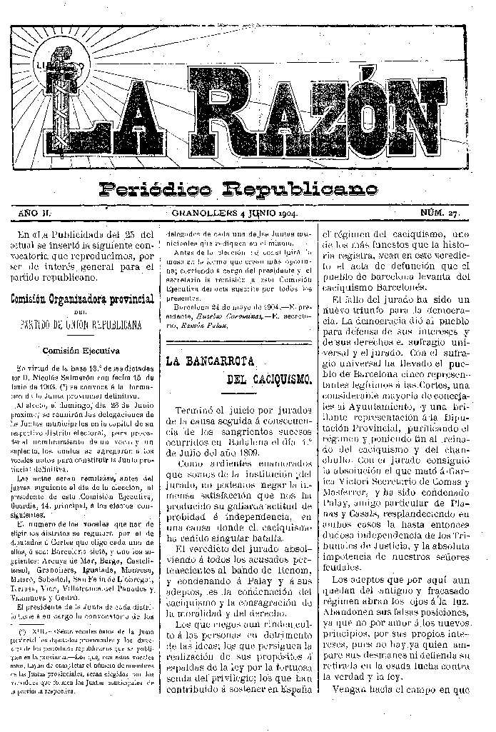 La Razón, 4/6/1904 [Ejemplar]