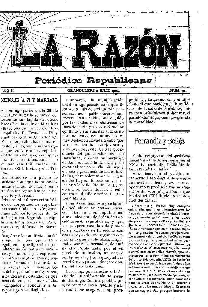 La Razón, 2/7/1904 [Issue]