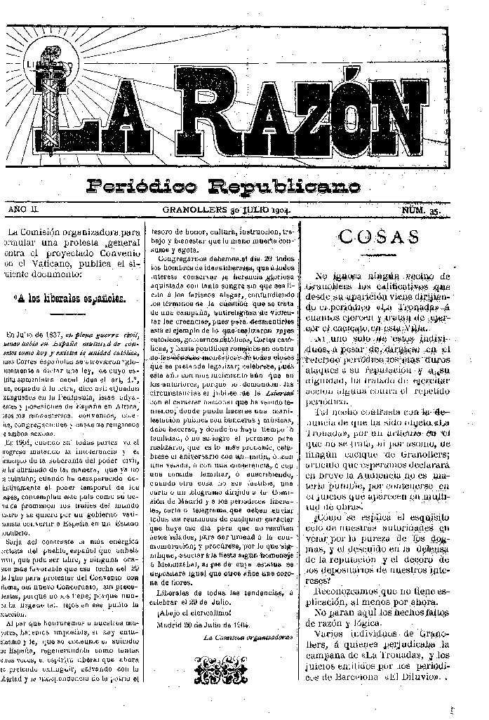 La Razón, 30/7/1904 [Issue]