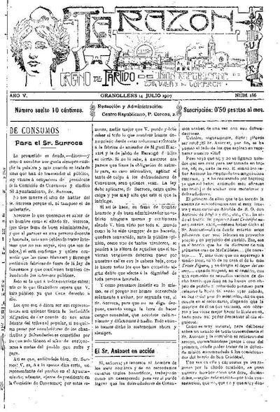 La Razón, 14/7/1907 [Ejemplar]