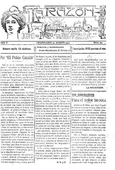 La Razón, 25/8/1907 [Ejemplar]