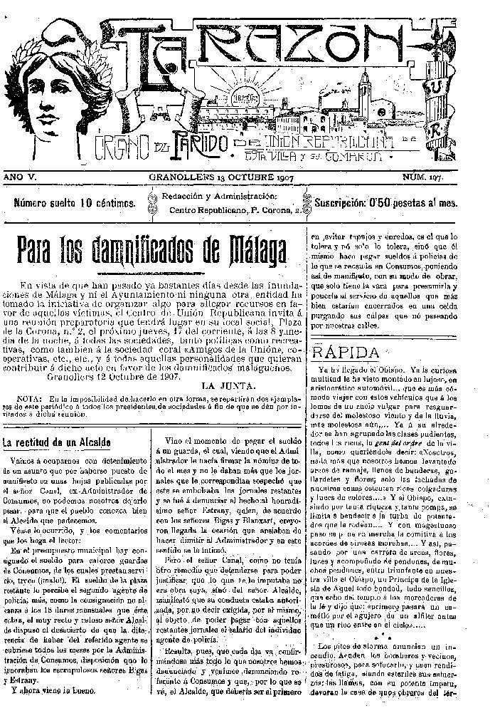 La Razón, 13/10/1907 [Ejemplar]