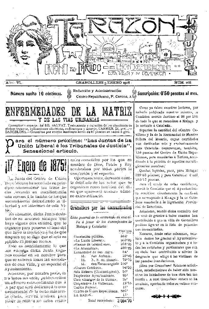 La Razón, 5/1/1908 [Ejemplar]