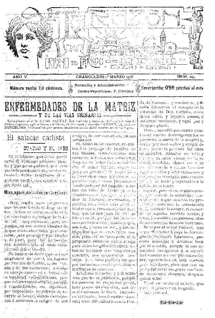 La Razón, 1/3/1908 [Ejemplar]