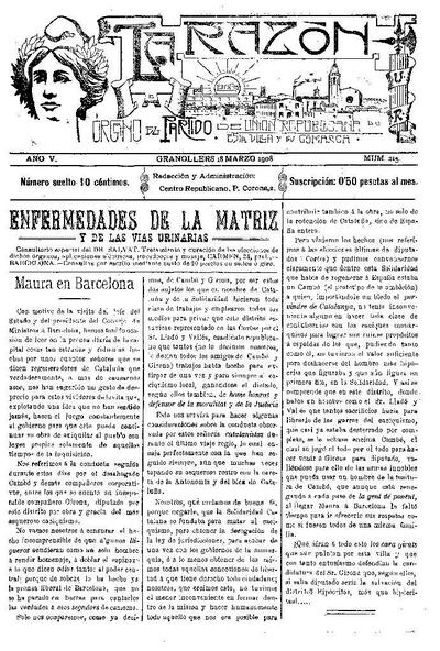 La Razón, 18/3/1908 [Ejemplar]