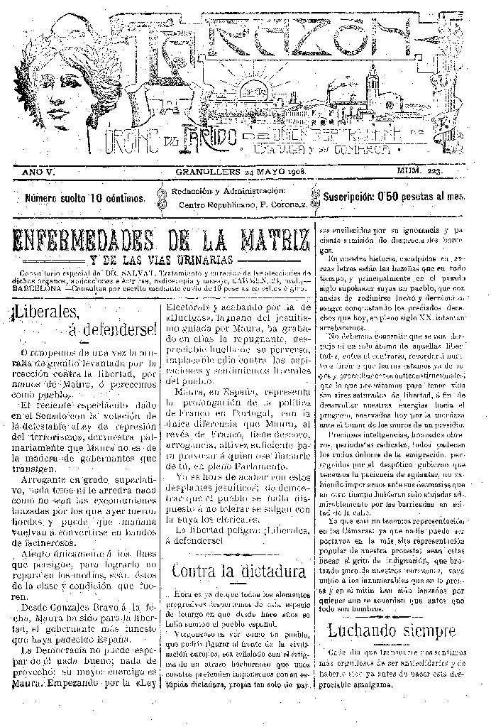 La Razón, 24/5/1908 [Issue]