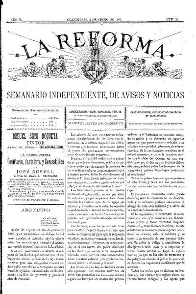 La Reforma, 1/1/1887 [Ejemplar]