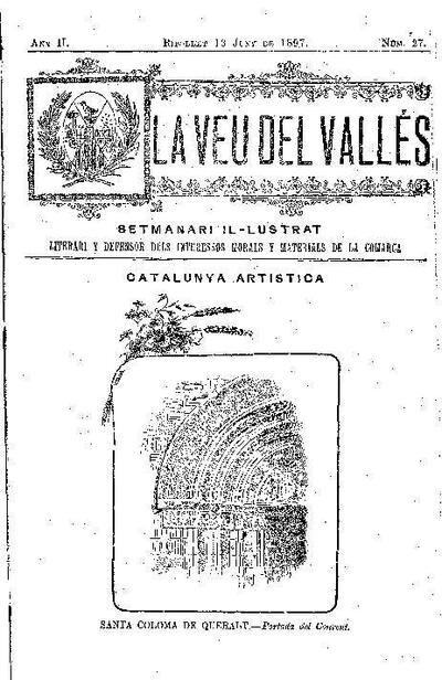La Veu del Vallès, 13/6/1897 [Issue]