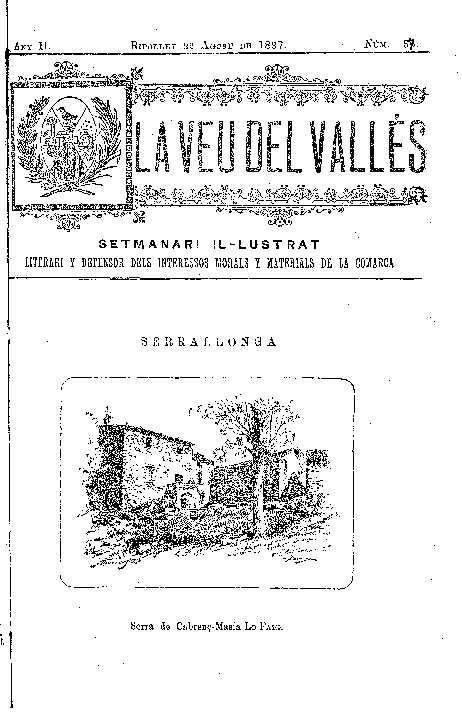 La Veu del Vallès, 22/8/1897 [Issue]