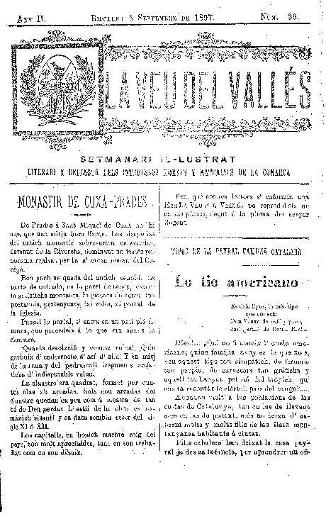 La Veu del Vallès, 5/9/1897 [Issue]
