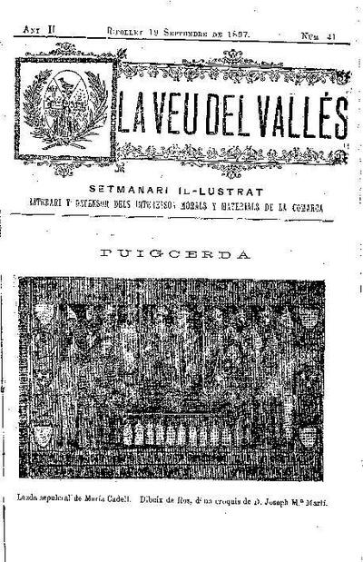 La Veu del Vallès, 19/9/1897 [Issue]