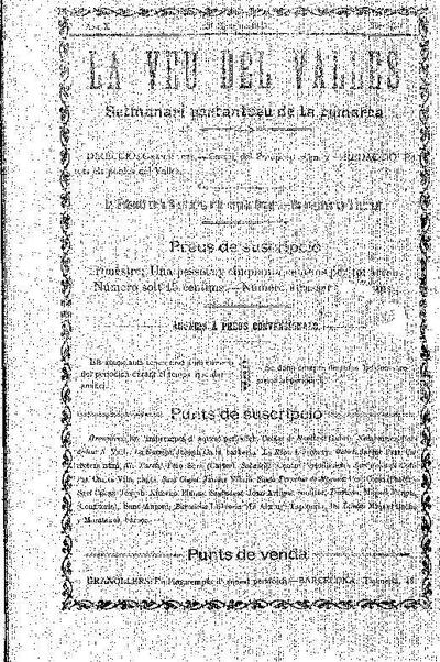La Veu del Vallès, 26/3/1905 [Issue]