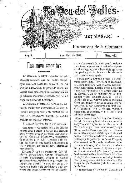 La Veu del Vallès, 8/4/1905 [Issue]