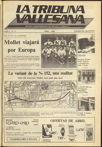La tribuna vallesana, 1/4/1988 [Issue]