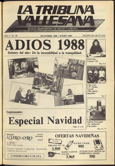 La tribuna vallesana, 1/12/1988 [Ejemplar]