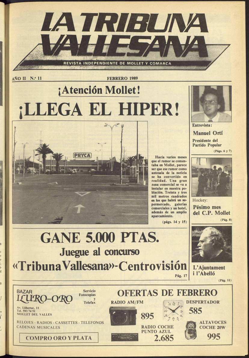 La tribuna vallesana, 1/2/1989 [Issue]