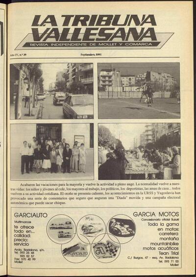 La tribuna vallesana, 1/9/1991 [Issue]