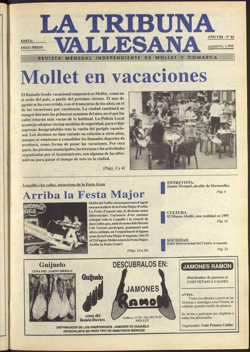 La tribuna vallesana, 1/8/1995 [Exemplar]