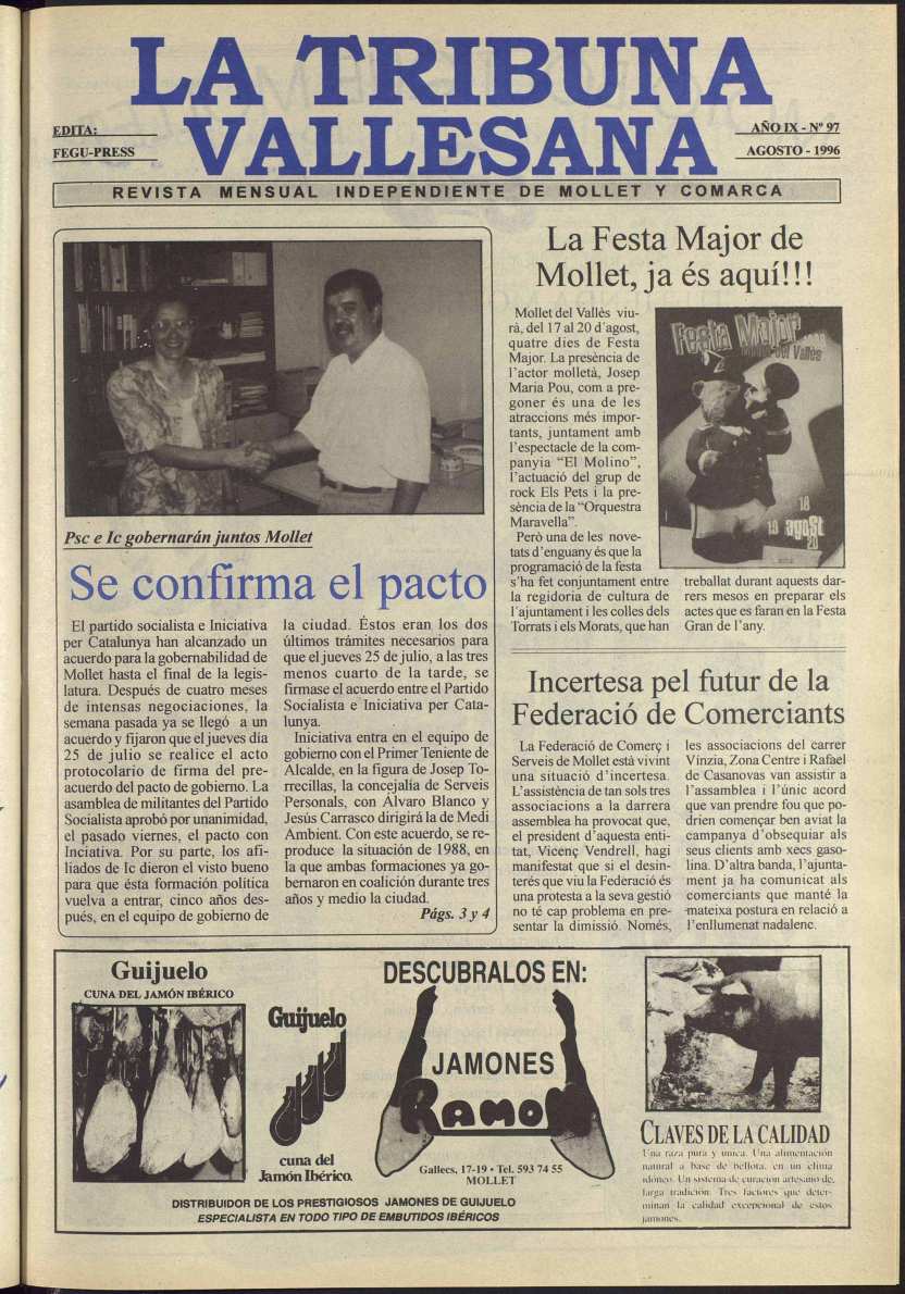 La tribuna vallesana, 1/8/1996 [Exemplar]