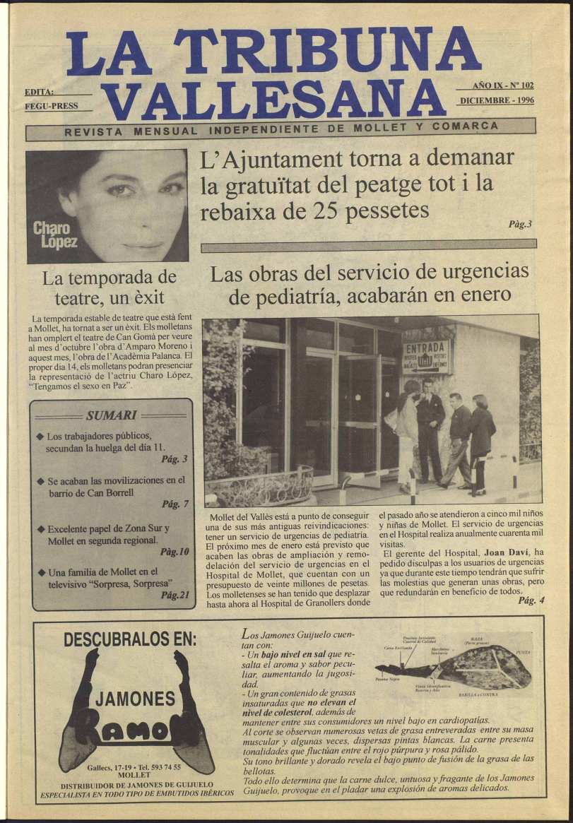 La tribuna vallesana, 1/12/1996 [Exemplar]