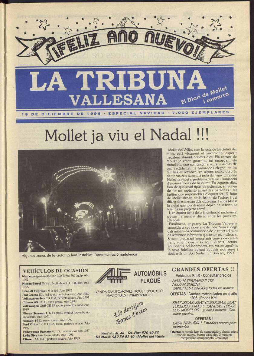 La tribuna vallesana, 18/12/1996 [Exemplar]