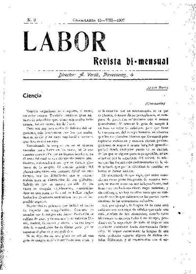 Labor, 15/8/1907 [Ejemplar]