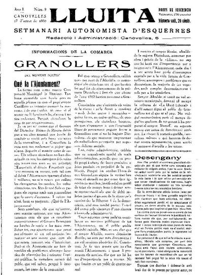 Lluita, 17/8/1930 [Issue]