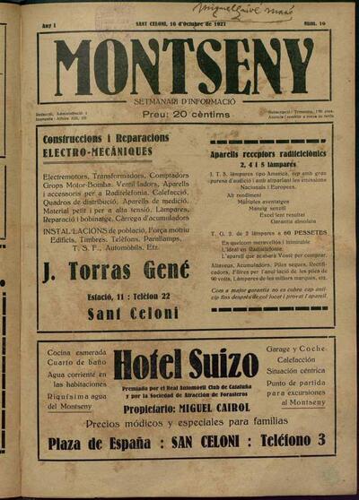 Montseny, 16/10/1927 [Ejemplar]